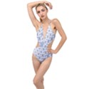 Fractal Art Artistic Pattern Plunging Cut Out Swimsuit View1