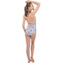 Fractal Art Artistic Pattern Halter Front Plunge Swimsuit View2