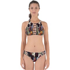 Tiffany Window Colorful Pattern Perfectly Cut Out Bikini Set by Sapixe