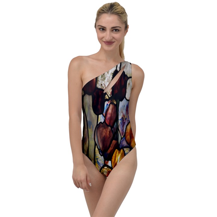 Tiffany Window Colorful Pattern To One Side Swimsuit