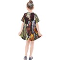 Tiffany Window Colorful Pattern Kids  Smock Dress View2