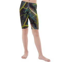 Leaf Abstract Nature Design Plant Kids  Mid Length Swim Shorts by Sapixe