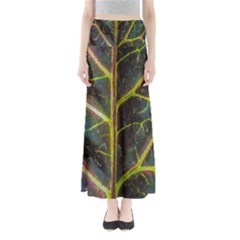 Leaf Abstract Nature Design Plant Full Length Maxi Skirt by Sapixe