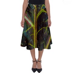 Leaf Abstract Nature Design Plant Perfect Length Midi Skirt by Sapixe