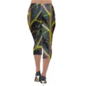 Leaf Abstract Nature Design Plant Lightweight Velour Capri Leggings  View2