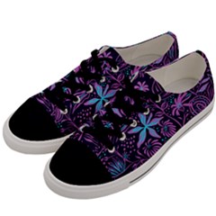 Stamping Pattern Leaves Drawing Men s Low Top Canvas Sneakers by Sapixe