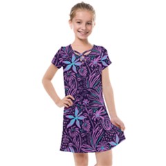 Stamping Pattern Leaves Drawing Kids  Cross Web Dress