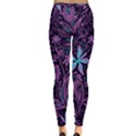 Stamping Pattern Leaves Drawing Inside Out Leggings View4