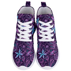 Stamping Pattern Leaves Drawing Women s Lightweight High Top Sneakers