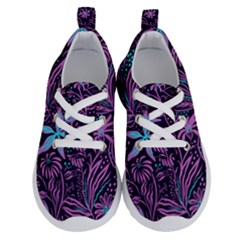 Stamping Pattern Leaves Drawing Running Shoes