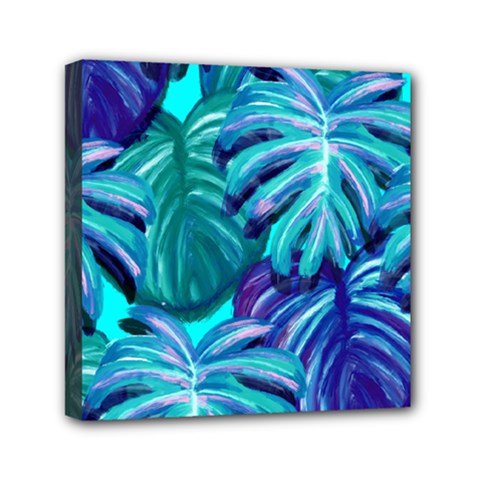 Leaves Tropical Palma Jungle Mini Canvas 6  X 6  (stretched) by Sapixe