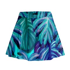 Leaves Tropical Palma Jungle Mini Flare Skirt by Sapixe