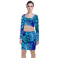 Leaves Tropical Palma Jungle Top And Skirt Sets by Sapixe