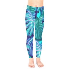 Leaves Tropical Palma Jungle Kids  Legging by Sapixe