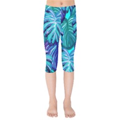 Leaves Tropical Palma Jungle Kids  Capri Leggings  by Sapixe