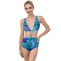 Leaves Tropical Palma Jungle Tied Up Two Piece Swimsuit View1