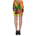 Embroidery Dab Color Spray Bodycon Skirt View2