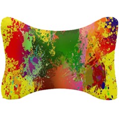 Embroidery Dab Color Spray Seat Head Rest Cushion