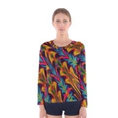 Background Abstract Texture Women s Long Sleeve Tee