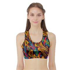 Background Abstract Texture Sports Bra With Border by Sapixe