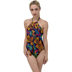 Background Abstract Texture Go With The Flow One Piece Swimsuit