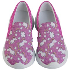 Medium Orchid Adorable Unicorn Print Kid s Lightweight Slip Ons by PattyVilleDesigns