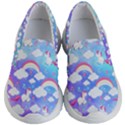 Light Purple Fun Unicorn Rainbow Print Kid s Lightweight Slip Ons View1