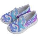 Light Purple Fun Unicorn Rainbow Print Kid s Lightweight Slip Ons View2