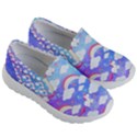 Light Purple Fun Unicorn Rainbow Print Kid s Lightweight Slip Ons View3