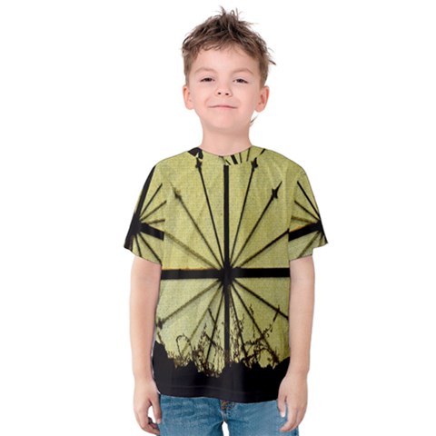 Window About Glass Metal Weathered Kids  Cotton Tee by Sapixe