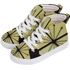 Window About Glass Metal Weathered Kid s Hi-top Skate Sneakers by Sapixe