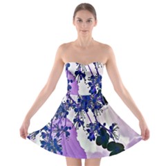 Blossom Bloom Floral Design Strapless Bra Top Dress