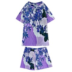 Blossom Bloom Floral Design Kids  Swim Tee And Shorts Set by Sapixe