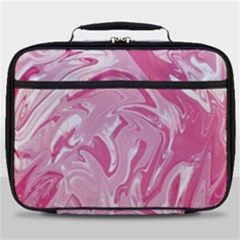 Pink Marble Painting Texture Pattern Full Print Lunch Bag