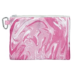 Pink Marble Painting Texture Pattern Canvas Cosmetic Bag (xl) by Sapixe