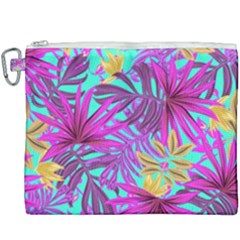 Tropical Greens Leaves Design Canvas Cosmetic Bag (xxxl) by Sapixe