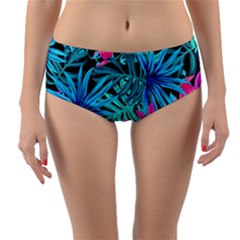 Leaves Picture Tropical Plant Reversible Mid-waist Bikini Bottoms by Sapixe