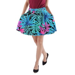 Leaves Picture Tropical Plant A-line Pocket Skirt by Sapixe