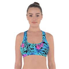 Leaves Picture Tropical Plant Cross Back Sports Bra