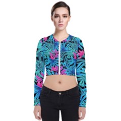 Leaves Picture Tropical Plant Zip Up Bomber Jacket by Sapixe