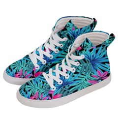 Leaves Picture Tropical Plant Men s Hi-top Skate Sneakers by Sapixe