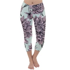 Flowers Flower Rosa Spring Capri Winter Leggings 