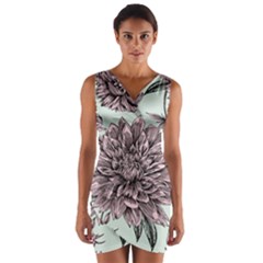 Flowers Flower Rosa Spring Wrap Front Bodycon Dress by Sapixe