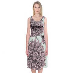 Flowers Flower Rosa Spring Midi Sleeveless Dress by Sapixe