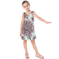 Flowers Flower Rosa Spring Kids  Sleeveless Dress by Sapixe