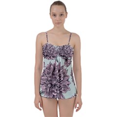 Flowers Flower Rosa Spring Babydoll Tankini Set by Sapixe