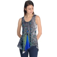 Peacock Bird Animals Pen Plumage Sleeveless Tunic by Sapixe