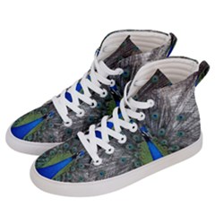 Peacock Bird Animals Pen Plumage Men s Hi-top Skate Sneakers by Sapixe