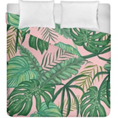 Tropical Greens Leaves Design Duvet Cover Double Side (king Size) by Sapixe