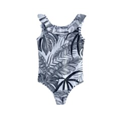 Drawing Leaves Nature Picture Kids  Frill Swimsuit